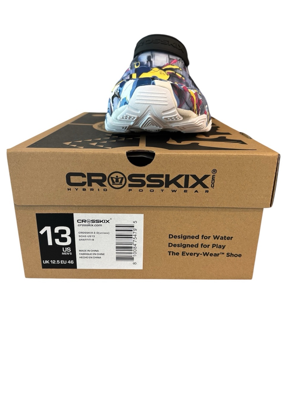 CROSSKIX Men’s Graffiti Water/Land Hybrid Footwear Shoes Size 13 - Picture 3 of 6